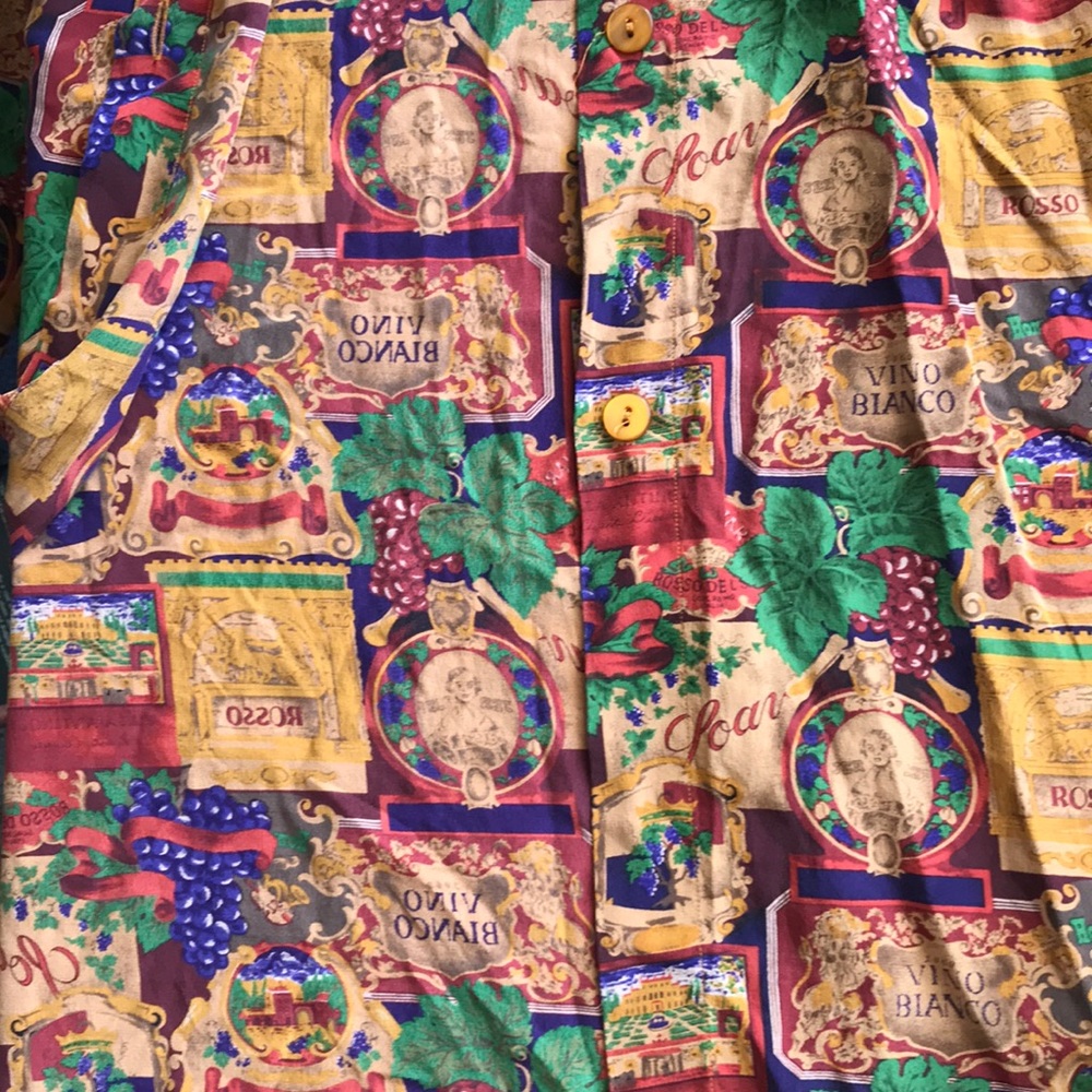 Italian Print button down - Picture 3 of 3